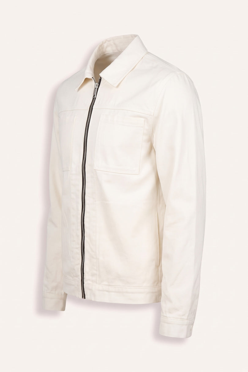 Canvas Jacket - Off White - Side View
