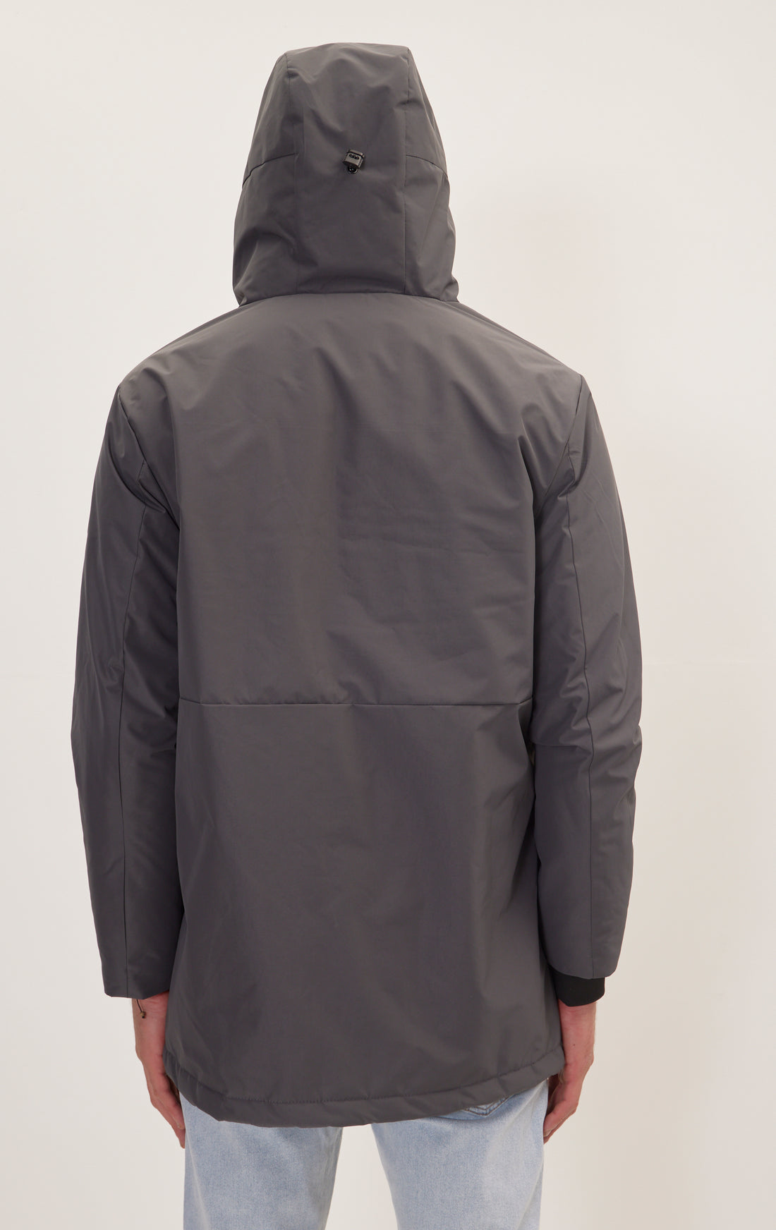 Padded Zip Closure Coat Jacket - Dark Anthracite
