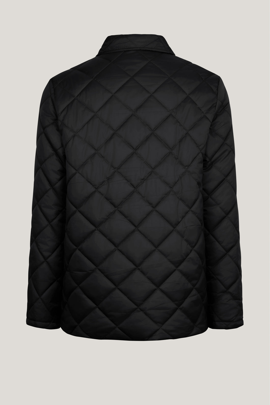 Light Padded Zipper Closure Jacket - Black