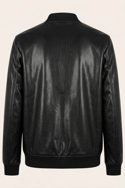 Men's Bomber Jacket - Black - Back - Ron Tomson