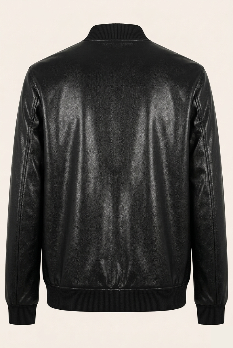 Men's Bomber Jacket - Black - Back - Ron Tomson