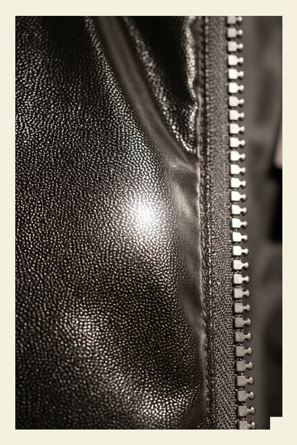 Men's Bomber Jacket - Black - Detail - Ron Tomson