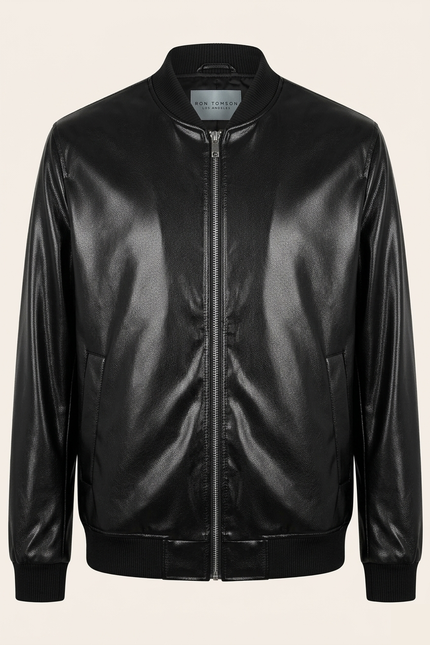 Men's Bomber Jacket - Black - Ron Tomson
