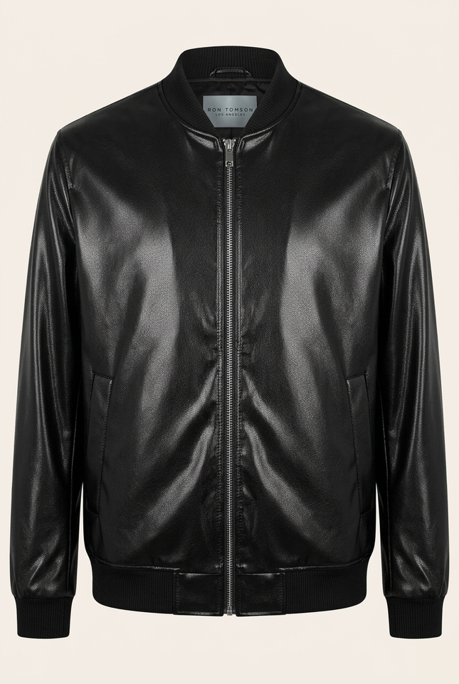 Men's Bomber Jacket - Black - Ron Tomson
