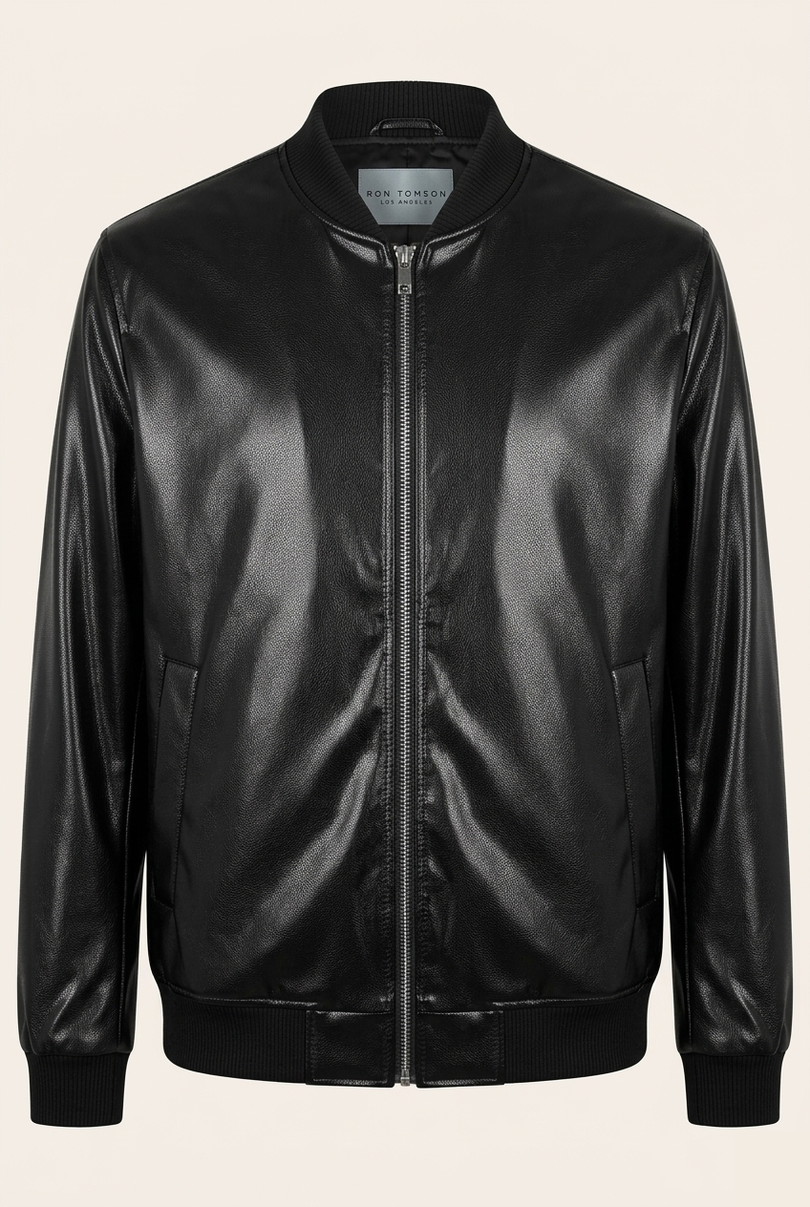 Men's Bomber Jacket - Black - Ron Tomson