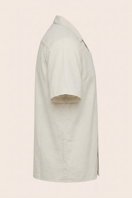 Stargazer Camp Collar Shirt - Ecru - Side