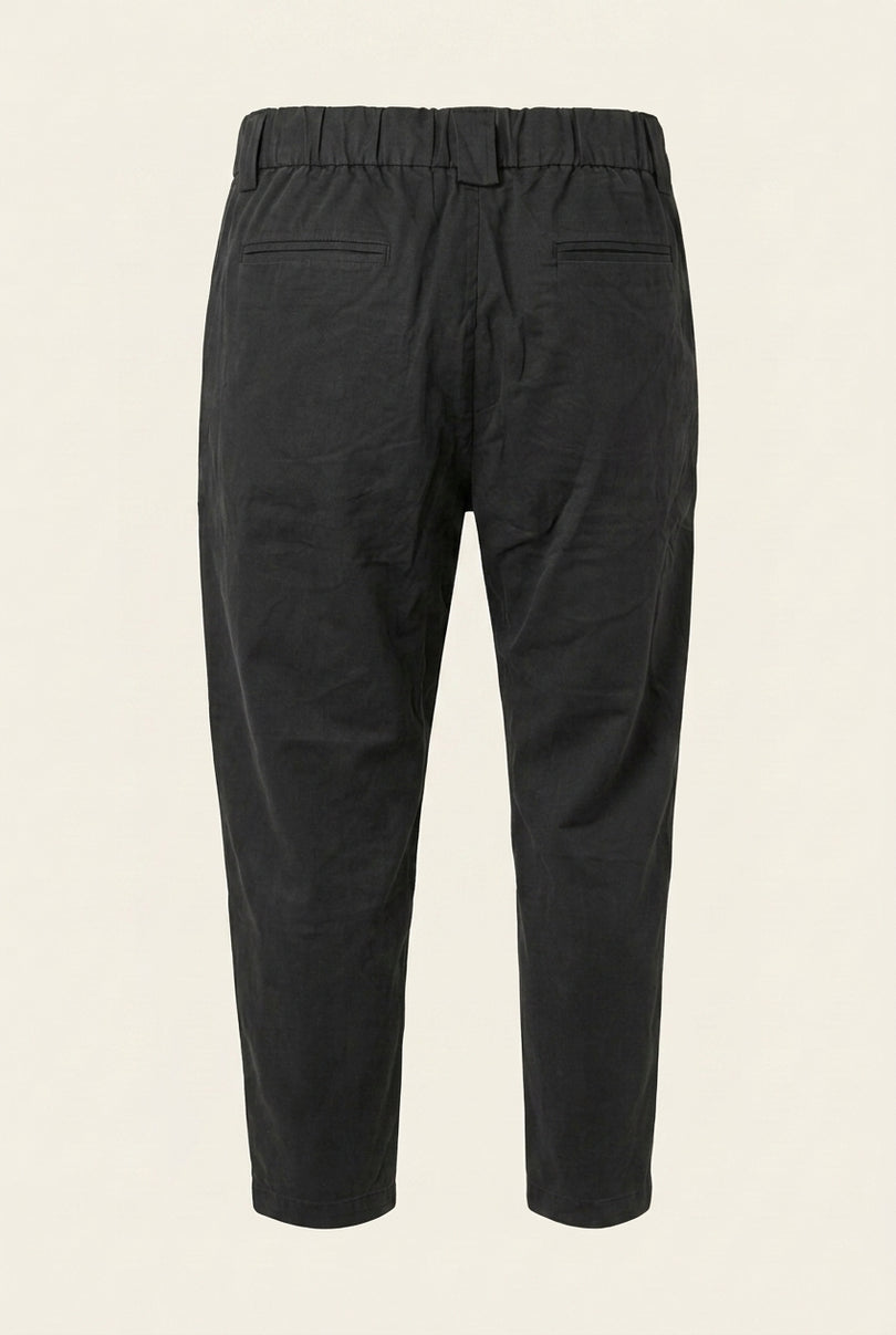 Pleated Trousers - Black - Back