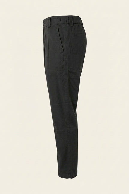 Pleated Trousers - Black - Side