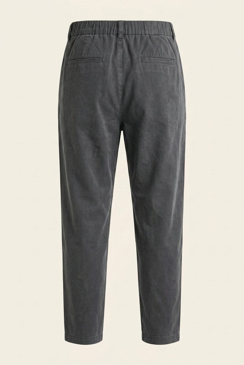 Pleated Trousers - Anthracite - Back