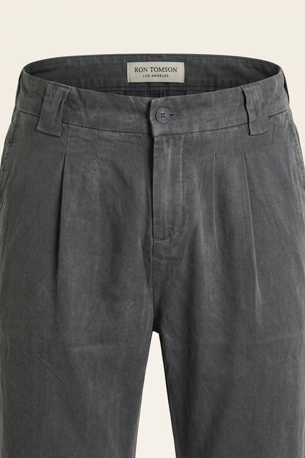 Pleated Trousers - Anthracite - Detail