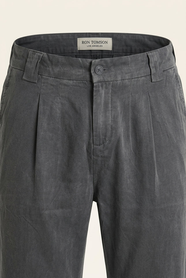 Pleated Trousers - Anthracite - Detail