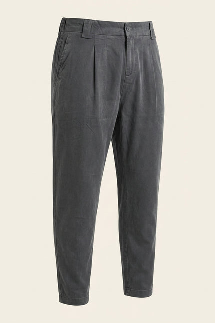 Pleated Trousers - Anthracite - Front
