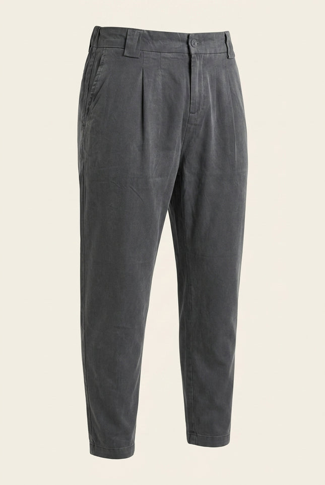 Pleated Trousers - Anthracite - Front