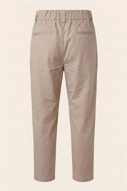 Pleated Trousers - Mink - Back