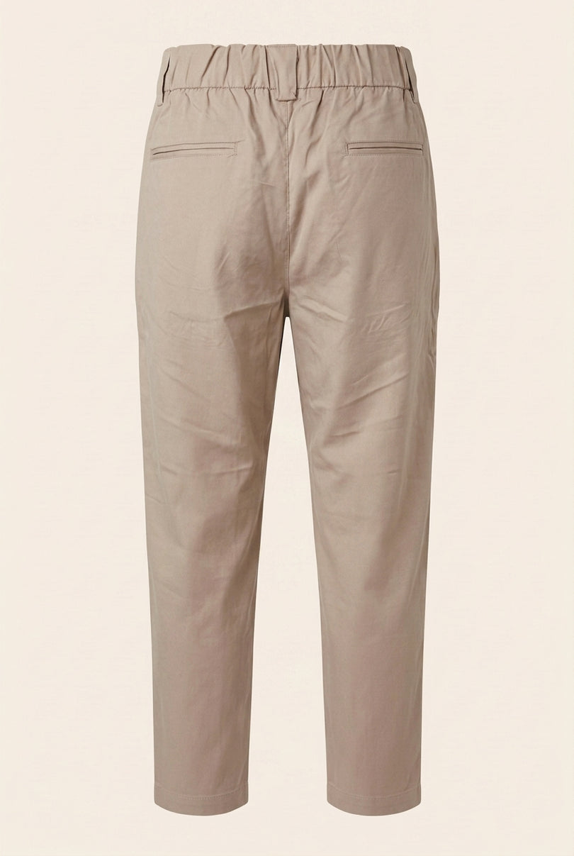 Pleated Trousers - Mink - Back