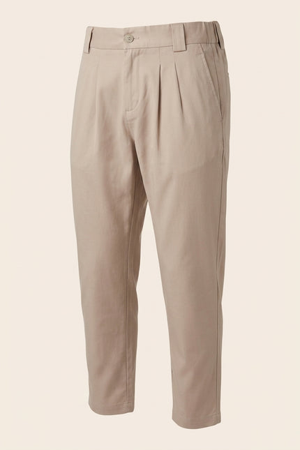 Pleated Trousers - Mink - Front