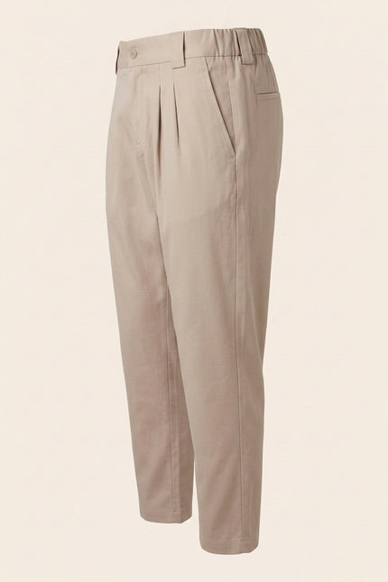 Pleated Trousers - Mink - Side