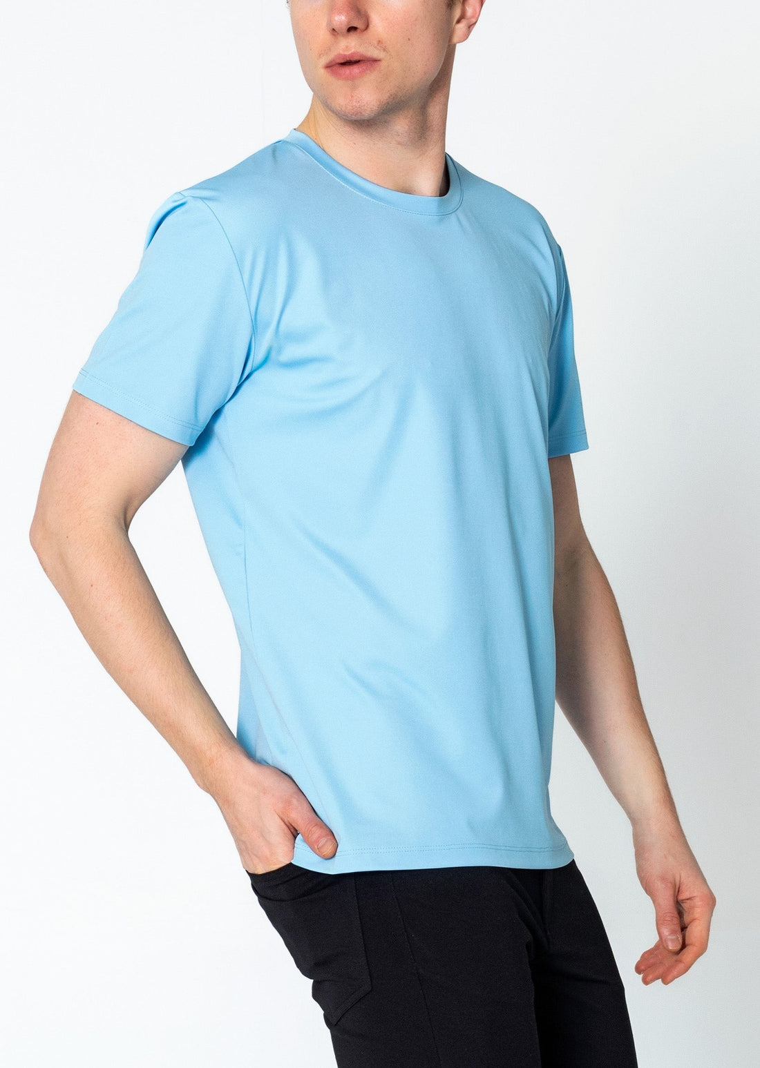 Luxurious Glow Crew-Neck T-Shirt - Blue