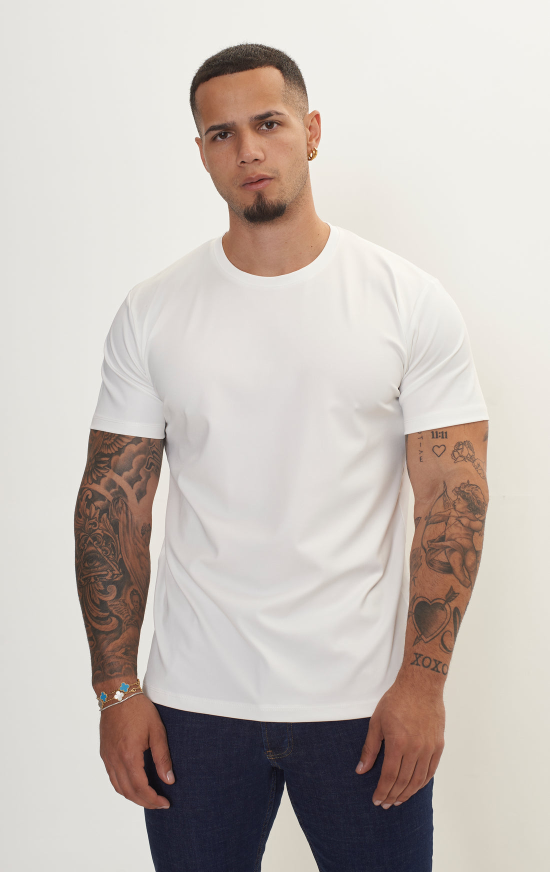 Luxurious Glow Crew-Neck T-Shirt - Off White