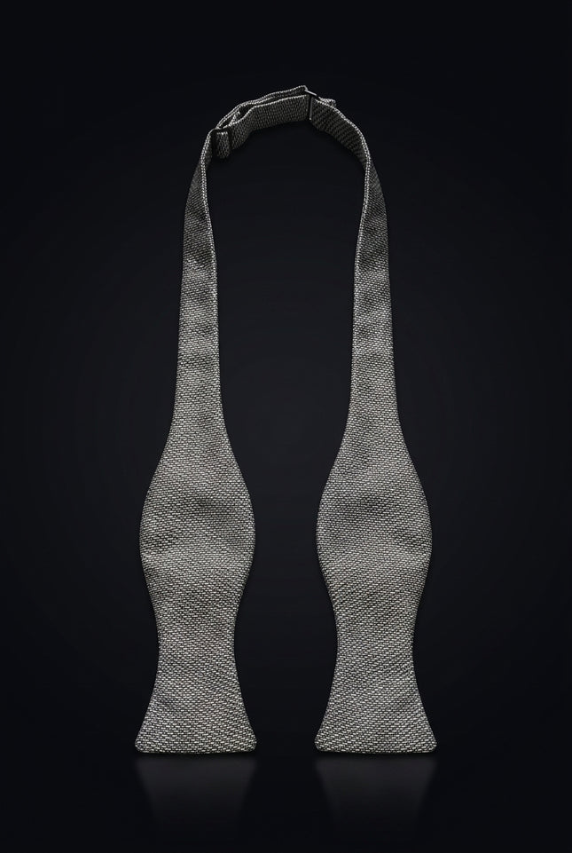 Self-Tie Bow Tie - Black And White Other - front
