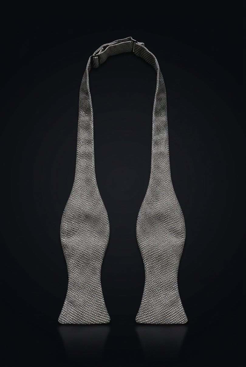 Self-Tie Bow Tie - Black And White Other - front