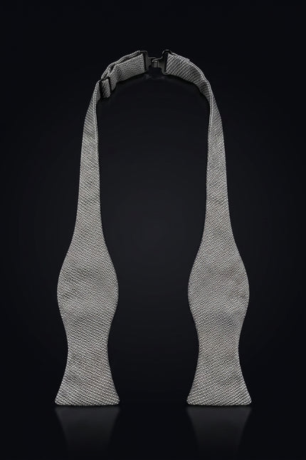 Self-Tie Bow Tie - Black And White Other - untied