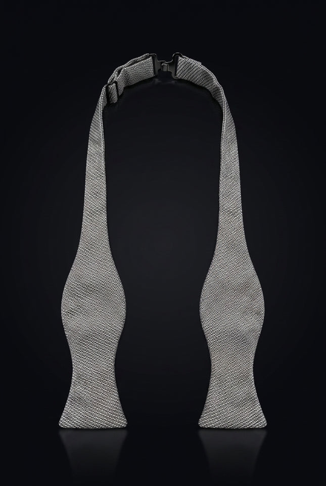 Self-Tie Bow Tie - Black And White Other - untied