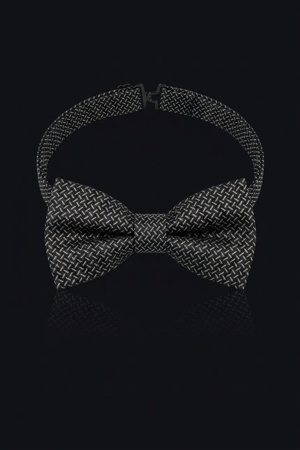 Self-Tie Bow Tie - Black White Other - front