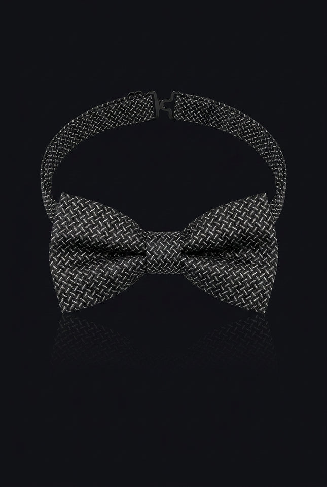 Self-Tie Bow Tie - Black White Other - front