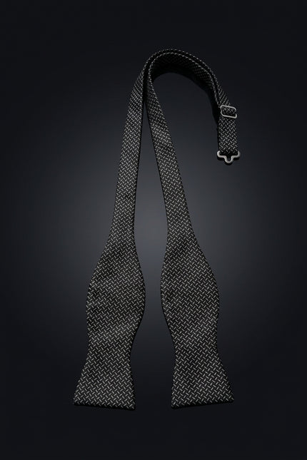 Self-Tie Bow Tie - Black White Other - untied