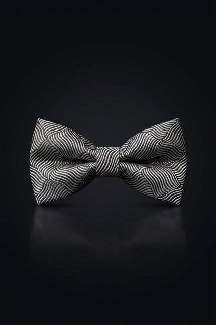 Self-Tie Bow Tie - Black White Other - front