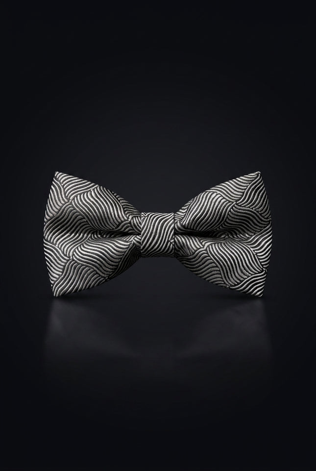 Self-Tie Bow Tie - Black White Other - front