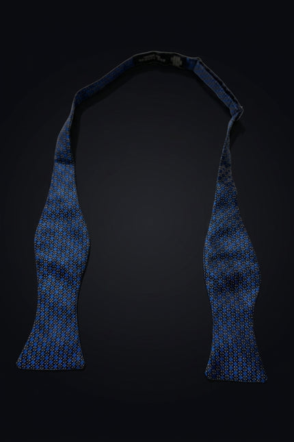 Self-Tie Bow Tie - Blue Black Other - untied