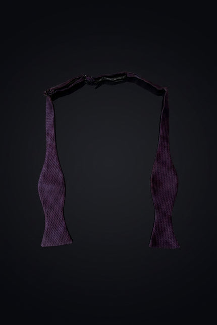 Self-Tie Bow Tie - Dark Purple Other - untied