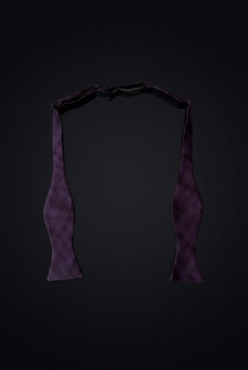 Self-Tie Bow Tie - Dark Purple Other - untied