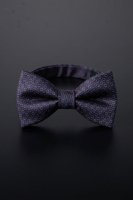 Self-Tie Bow Tie - Dark Blue Burgundy Other - front