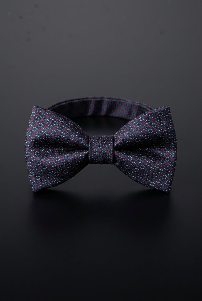 Self-Tie Bow Tie - Dark Blue Burgundy Other - front
