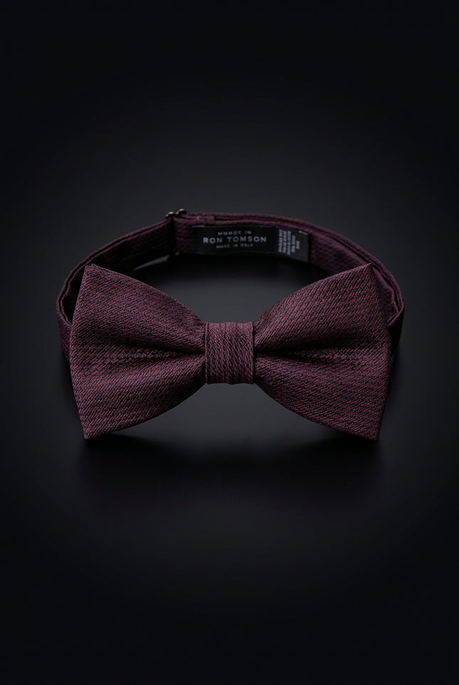 Self-Tie Bow Tie - Dark Burgundy Other - front