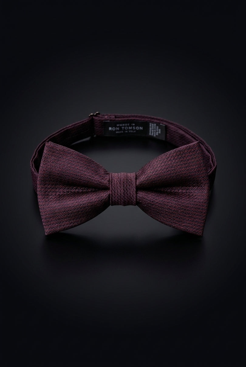 Self-Tie Bow Tie - Dark Burgundy Other - front