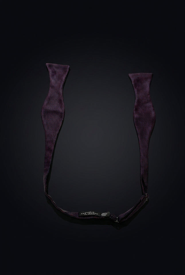 Self-Tie Bow Tie - Dark Burgundy Other - untied