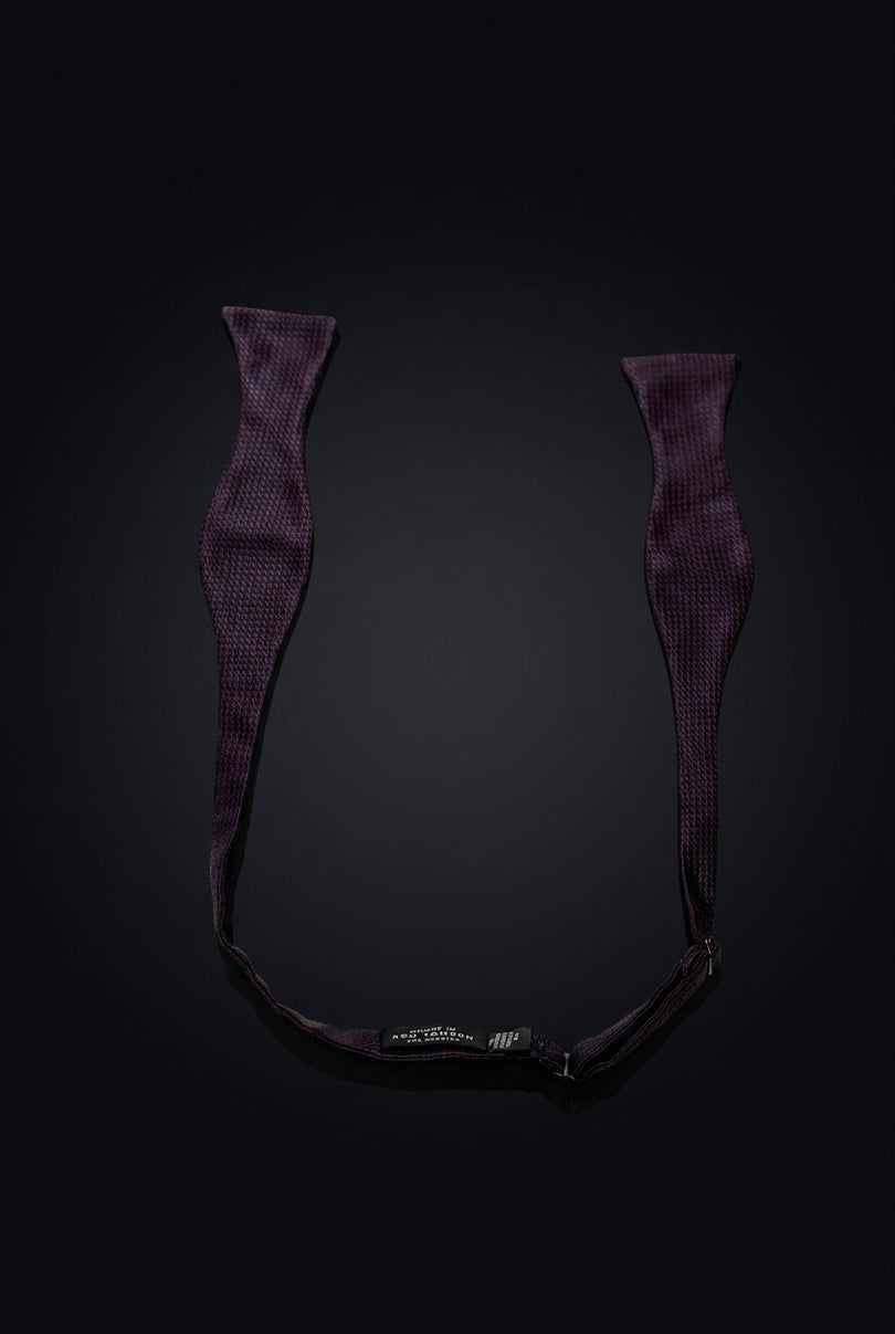 Self-Tie Bow Tie - Dark Burgundy Other - untied