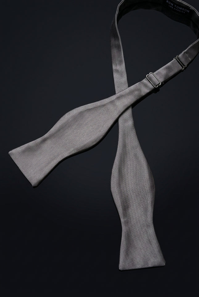 Self-Tie Bow Tie - Gray - untied