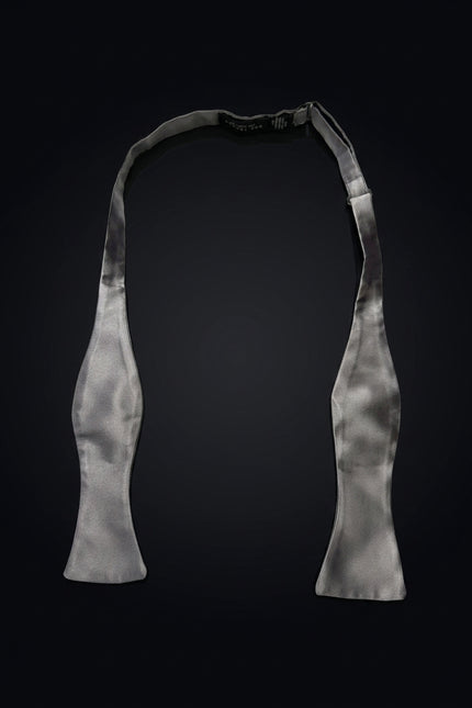 Self-Tie Bow Tie - Grey - untied