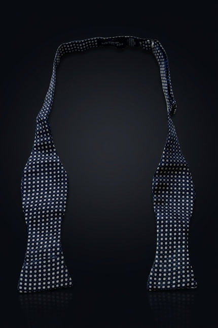 Self-Tie Bow Tie - Navy Blue Other - untied