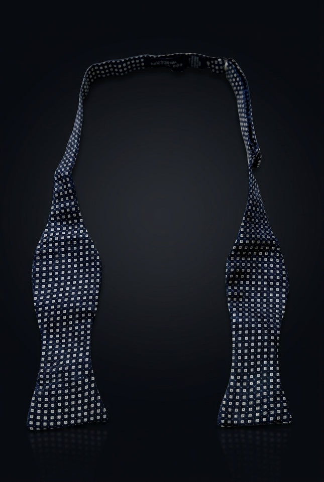 Self-Tie Bow Tie - Navy Blue Other - untied