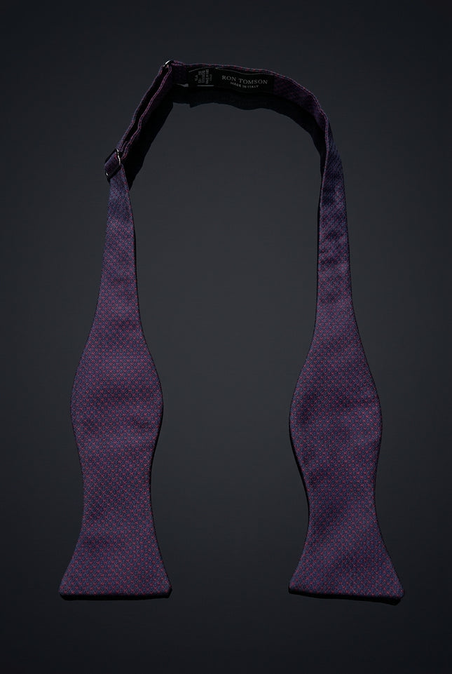 Self-Tie Bow Tie - Navy Blue Other - untied