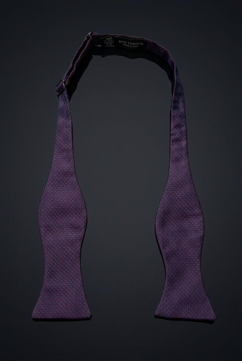 Self-Tie Bow Tie - Navy Blue Other - untied