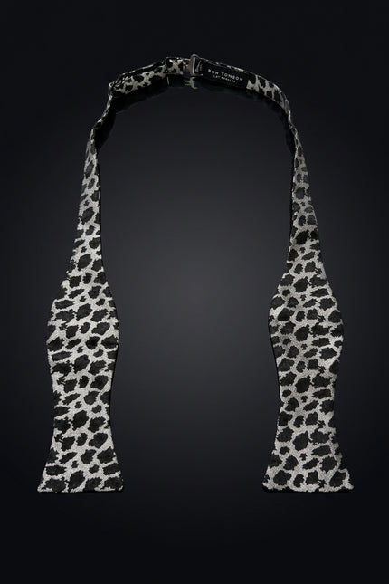 Self-Tie Bow Tie - Silver Black Other - untied