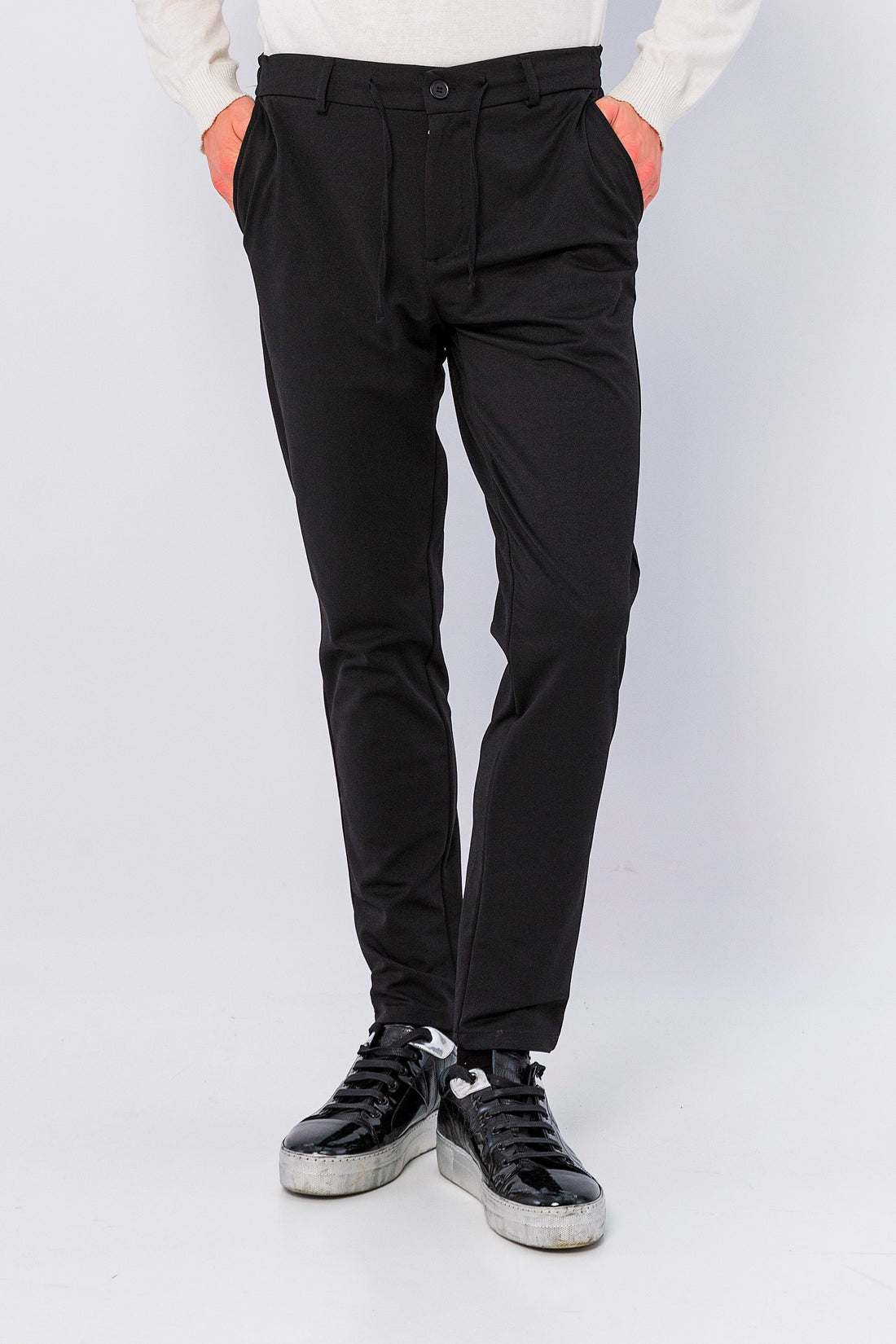 Fitted Casual Everyday Pants - Black