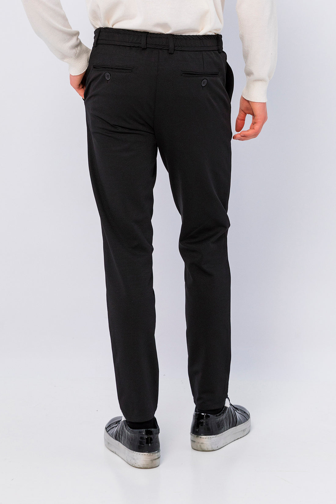 Fitted Casual Everyday Pants - Black
